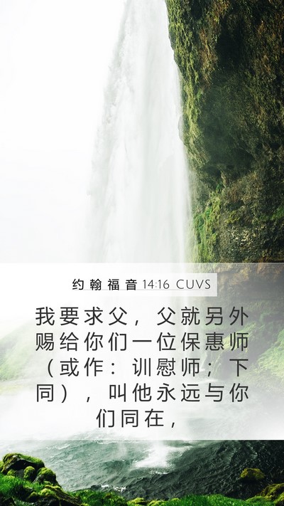 约 翰 福 音 14:16 CUVS Bible Verse Image
