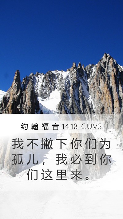 约 翰 福 音 14:18 CUVS Bible Verse Image