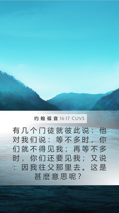 约 翰 福 音 16:17 CUVS Bible Verse Image