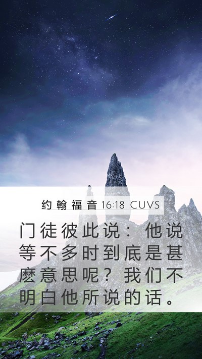 约 翰 福 音 16:18 CUVS Bible Verse Image