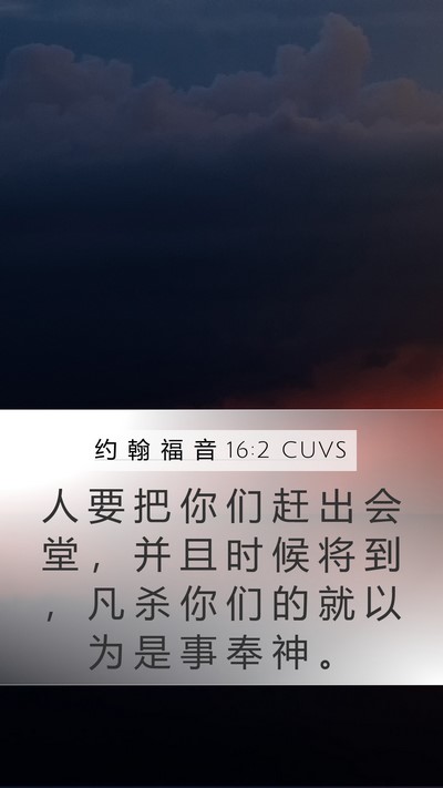 约 翰 福 音 16:2 CUVS Bible Verse Image