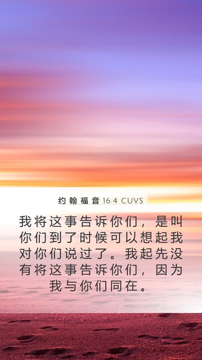 约 翰 福 音 16:4 CUVS Bible Verse Image
