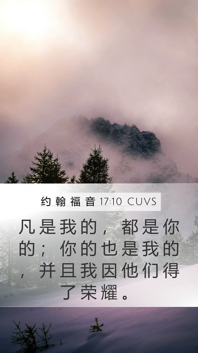 约 翰 福 音 17:10 CUVS Bible Verse Image