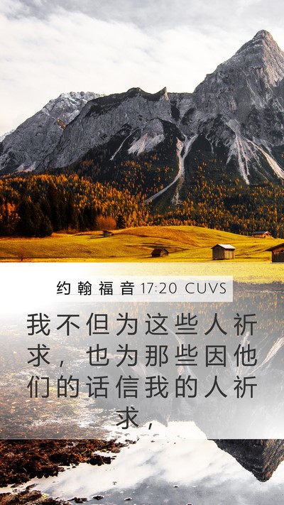 约 翰 福 音 17:20 CUVS Bible Verse Image