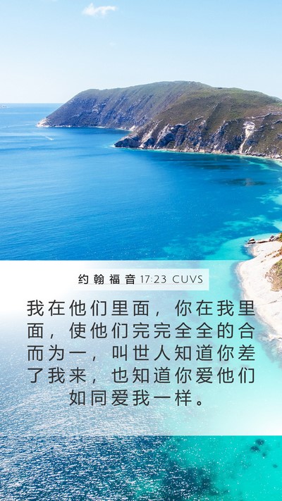约 翰 福 音 17:23 CUVS Bible Verse Image
