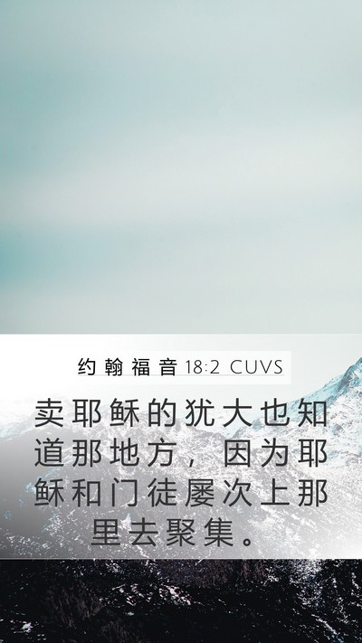 约 翰 福 音 18:2 CUVS Bible Verse Image