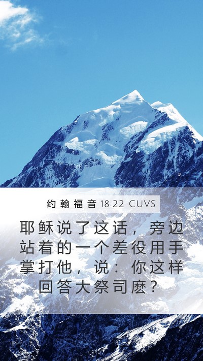 约 翰 福 音 18:22 CUVS Bible Verse Image