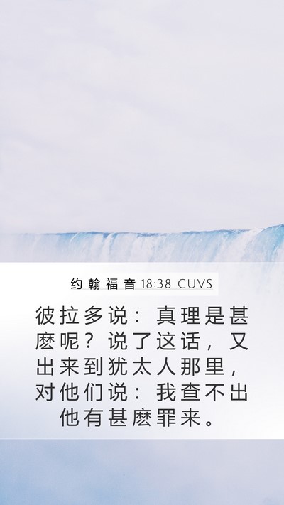 约 翰 福 音 18:38 CUVS Bible Verse Image