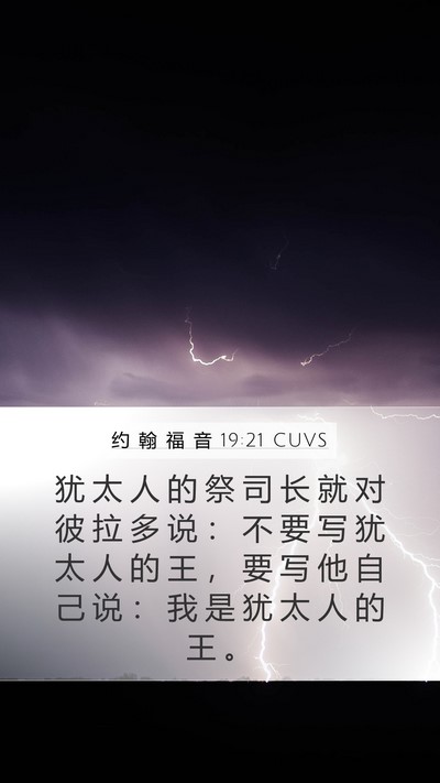 约 翰 福 音 19:21 CUVS Bible Verse Image