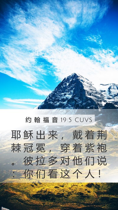 约 翰 福 音 19:5 CUVS Bible Verse Image