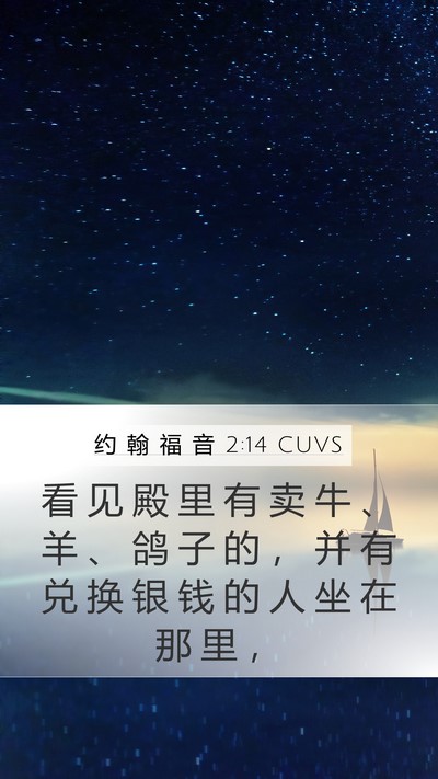 约 翰 福 音 2:14 CUVS Bible Verse Image