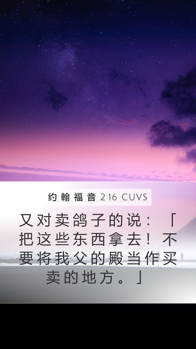 约 翰 福 音 2:16 CUVS Bible Verse Image