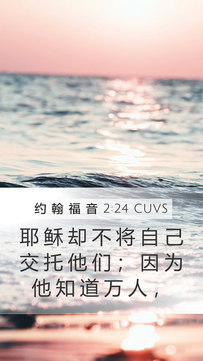 约 翰 福 音 2:24 CUVS Bible Verse Image
