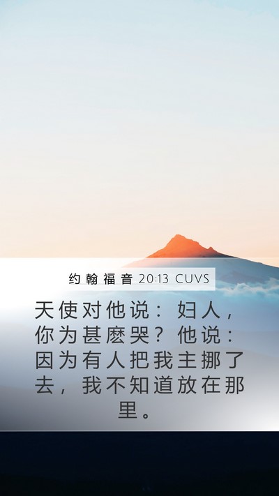 约 翰 福 音 20:13 CUVS Bible Verse Image
