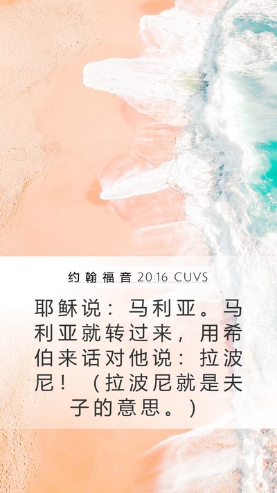 约 翰 福 音 20:16 CUVS Bible Verse Image