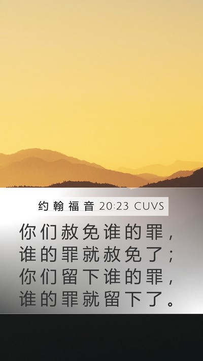 约 翰 福 音 20:23 CUVS Bible Verse Image