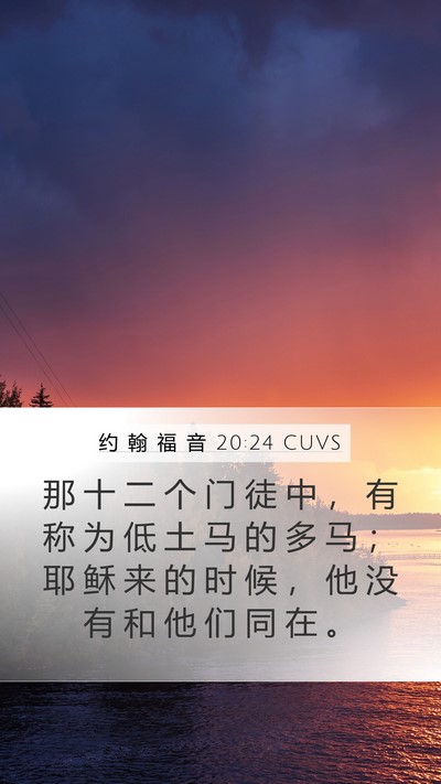 约 翰 福 音 20:24 CUVS Bible Verse Image