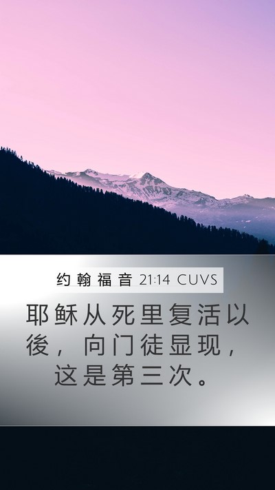 约 翰 福 音 21:14 CUVS Bible Verse Image