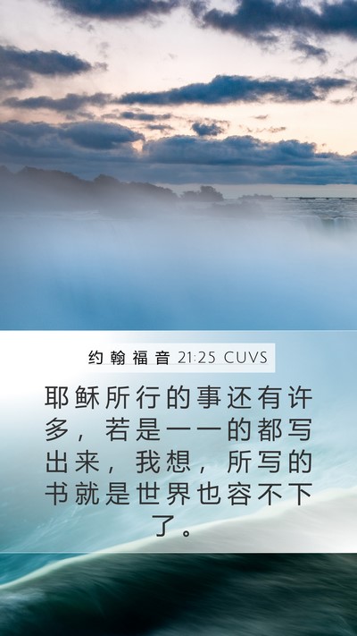 约 翰 福 音 21:25 CUVS Bible Verse Image