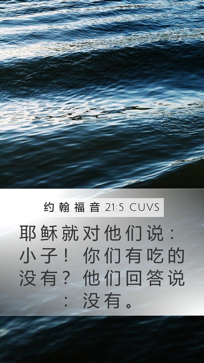 约 翰 福 音 21:5 CUVS Bible Verse Image