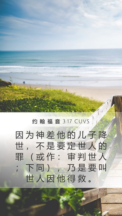 约 翰 福 音 3:17 CUVS Bible Verse Image