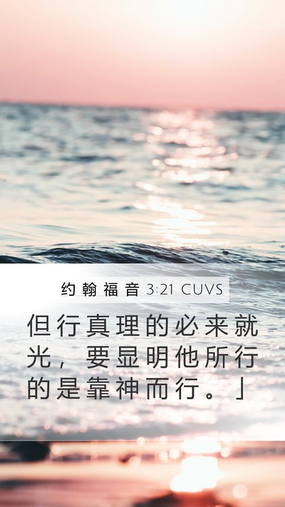 约 翰 福 音 3:21 CUVS Bible Verse Image