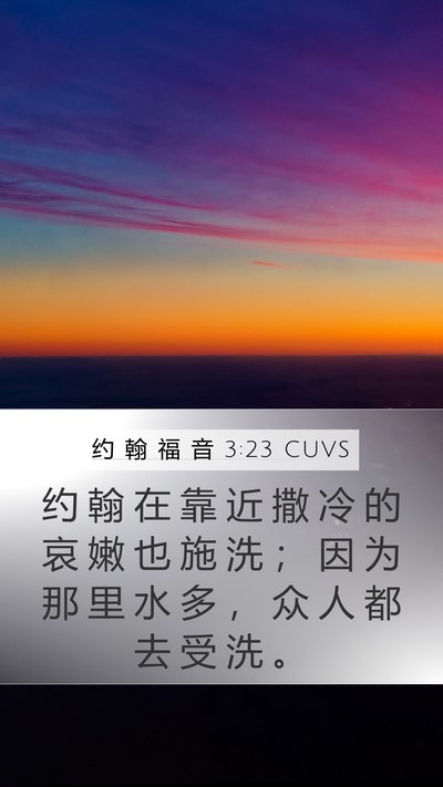 约 翰 福 音 3:23 CUVS Bible Verse Image