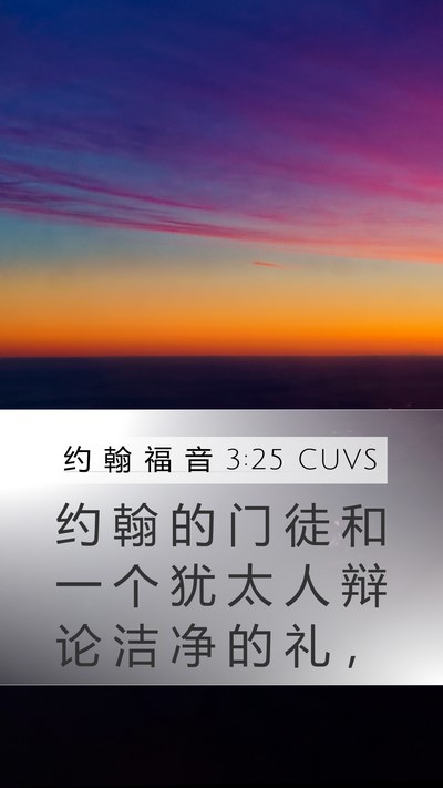约 翰 福 音 3:25 CUVS Bible Verse Image