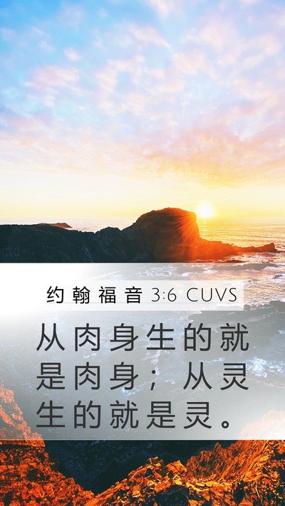 约 翰 福 音 3:6 CUVS Bible Verse Image
