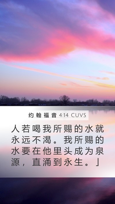 约 翰 福 音 4:14 CUVS Bible Verse Image