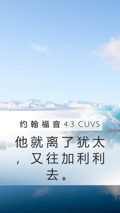 约 翰 福 音 4:3 CUVS Bible Verse Image
