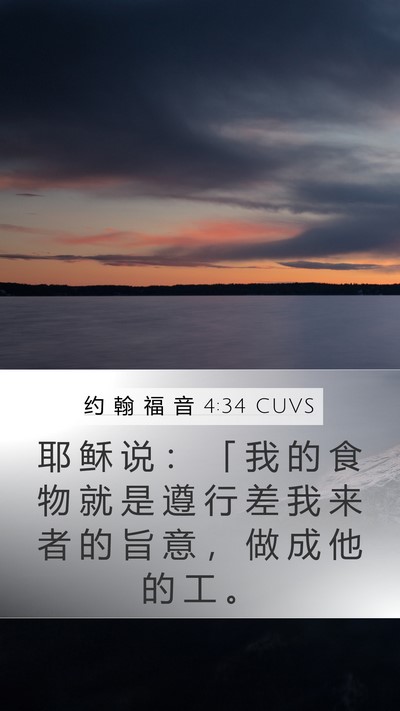 约 翰 福 音 4:34 CUVS Bible Verse Image