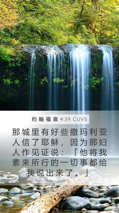 约 翰 福 音 4:39 CUVS Bible Verse Image