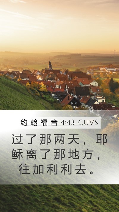 约 翰 福 音 4:43 CUVS Bible Verse Image