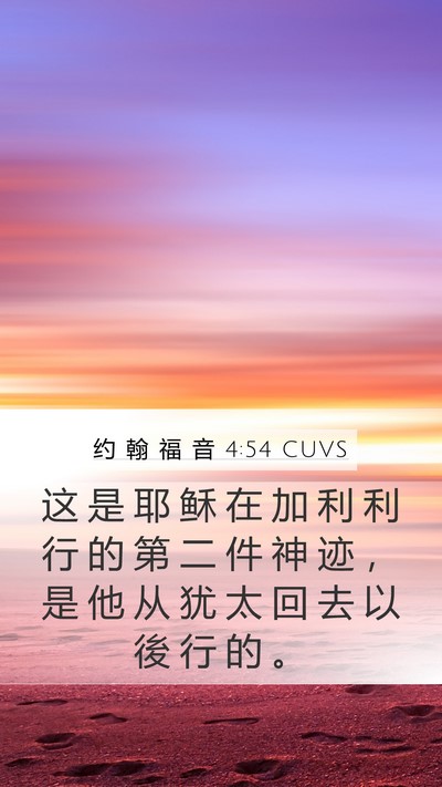 约 翰 福 音 4:54 CUVS Bible Verse Image