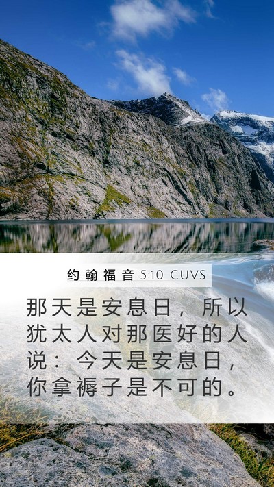 约 翰 福 音 5:10 CUVS Bible Verse Image