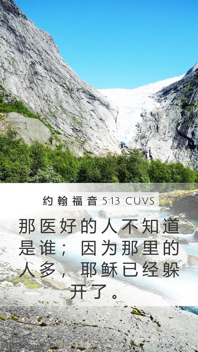 约 翰 福 音 5:13 CUVS Bible Verse Image