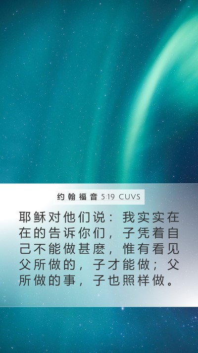 约 翰 福 音 5:19 CUVS Bible Verse Image