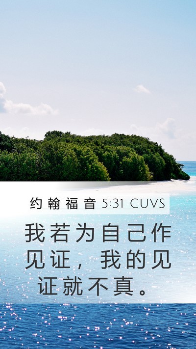 约 翰 福 音 5:31 CUVS Bible Verse Image