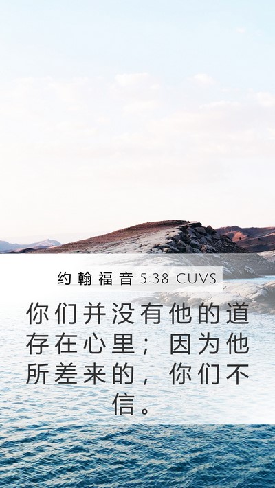 约 翰 福 音 5:38 CUVS Bible Verse Image
