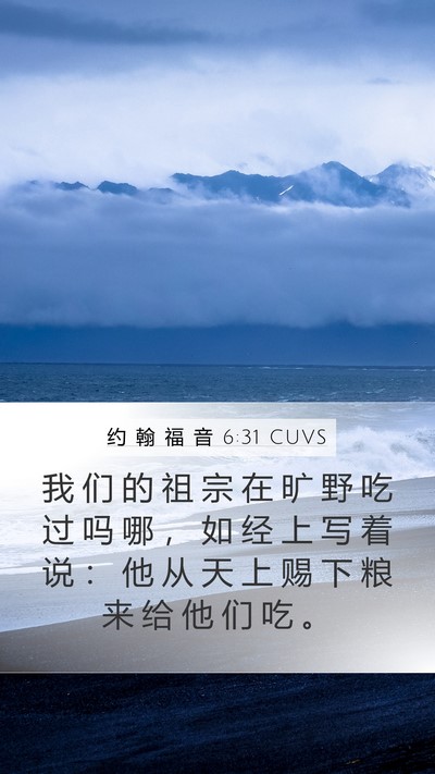 约 翰 福 音 6:31 CUVS Bible Verse Image
