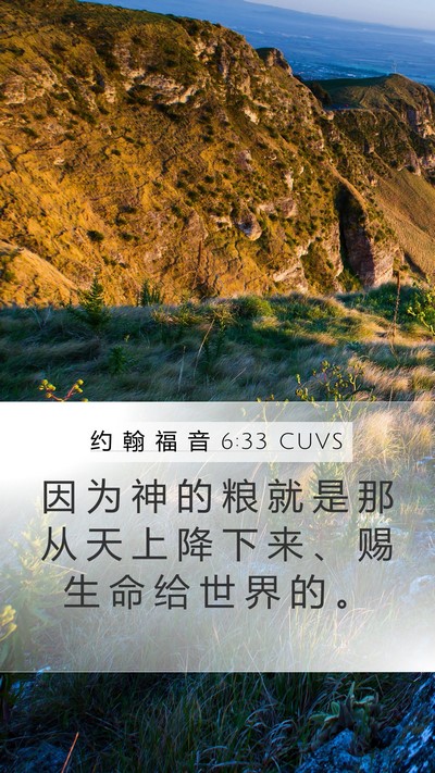 约 翰 福 音 6:33 CUVS Bible Verse Image