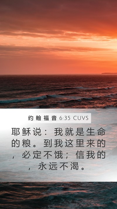 约 翰 福 音 6:35 CUVS Bible Verse Image