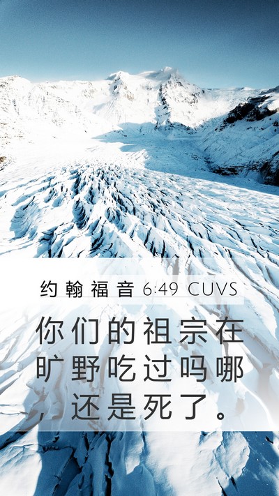 约 翰 福 音 6:49 CUVS Bible Verse Image