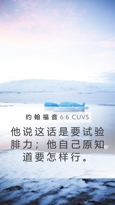 约 翰 福 音 6:6 CUVS Bible Verse Image