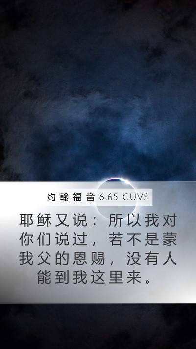 约 翰 福 音 6:65 CUVS Bible Verse Image