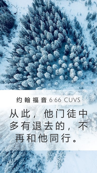 约 翰 福 音 6:66 CUVS Bible Verse Image