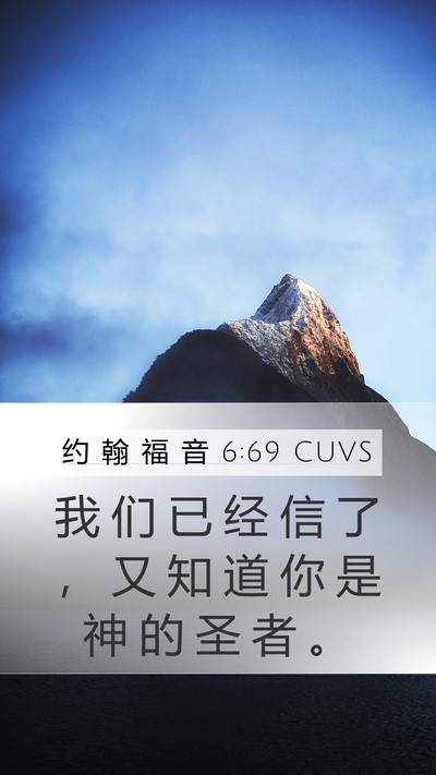 约 翰 福 音 6:69 CUVS Bible Verse Image