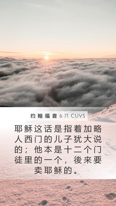 约 翰 福 音 6:71 CUVS Bible Verse Image