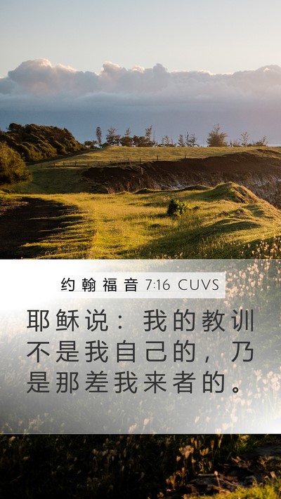 约 翰 福 音 7:16 CUVS Bible Verse Image